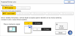 Ilustración de la pantalla del panel de mandos