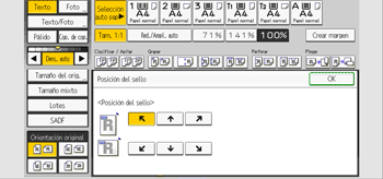 Ilustración de la pantalla del panel de mandos