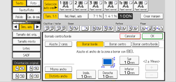 Ilustración de la pantalla del panel de mandos