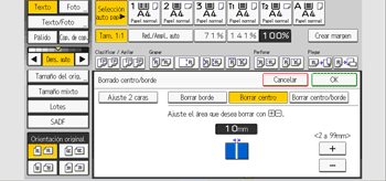 Ilustración de la pantalla del panel de mandos
