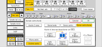 Ilustración de la pantalla del panel de mandos