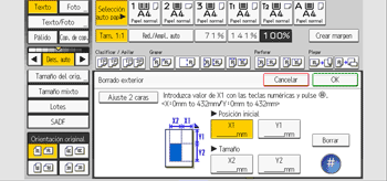 Ilustración de la pantalla del panel de mandos