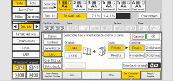 Ilustración de la pantalla del panel de mandos
