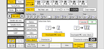 Ilustración de la pantalla del panel de mandos