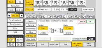 Ilustración de la pantalla del panel de mandos