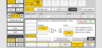 Ilustración de la pantalla del panel de mandos