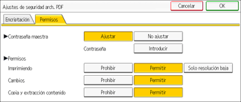 Ilustración de la pantalla del panel de mandos