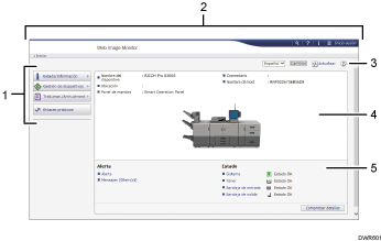 Ilustración de llamada numerada de ilustración de pantalla del navegador web