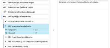 Ilustración de la pantalla del panel de mandos