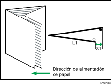 Ilustración de Ajustar posición plegado para folleto