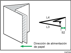 Ilustración de Ajustar posición plegado para folleto
