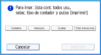 Ilustración de la pantalla del panel de mandos