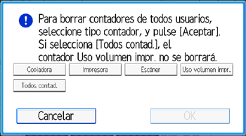 Ilustración de la pantalla del panel de mandos