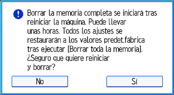 Ilustración de la pantalla del panel de mandos