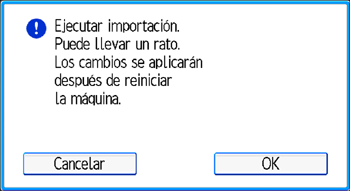 Ilustración de la pantalla del panel de mandos