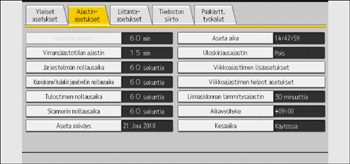 Käyttöpaneelin näyttö