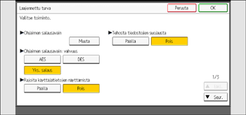Käyttöpaneelin näyttö