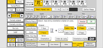 Illustration de l'écran du panneau de commande