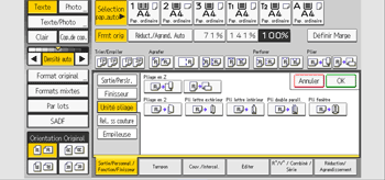 Illustration de l'écran du panneau de commande