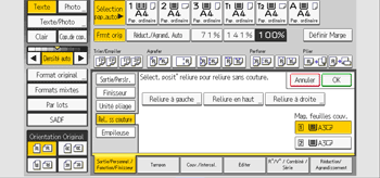 Illustration de l'écran du panneau de commande