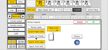 Illustration de l'écran du panneau de commande