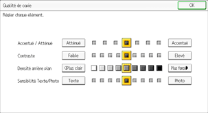 Illustration de l'écran du panneau de commande
