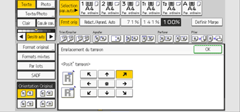 Illustration de l'écran du panneau de commande