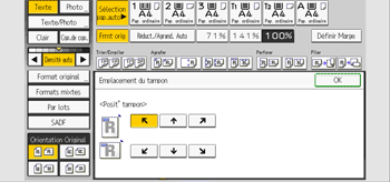 Illustration de l'écran du panneau de commande