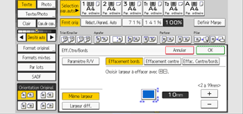 Illustration de l'écran du panneau de commande