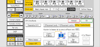 Illustration de l'écran du panneau de commande