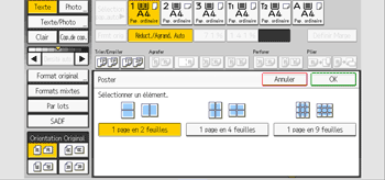 Illustration de l'écran du panneau de commande