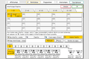 Illustration de l'écran du panneau de commande