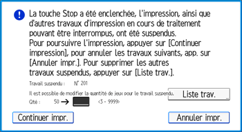Illustration de l'écran du panneau de commande