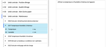 Illustration de l'écran du panneau de commande