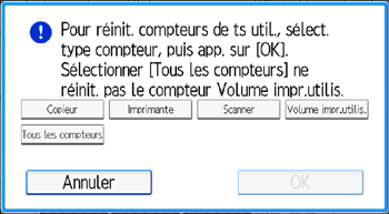 Illustration de l'écran du panneau de commande