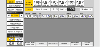 A kezelőpanel ismertetése