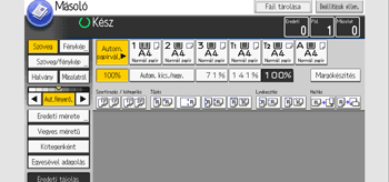 A kezelőpanel ismertetése