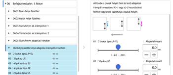 A kezelőpanel ismertetése