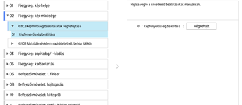A kezelőpanel ismertetése