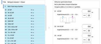 A kezelőpanel ismertetése