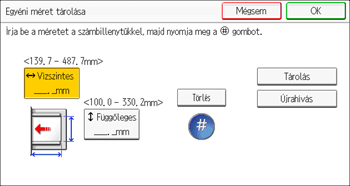 A kezelőpanel ismertetése