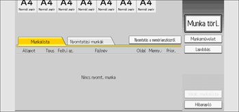 A kezelőpanel ismertetése