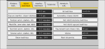 A kezelőpanel ismertetése
