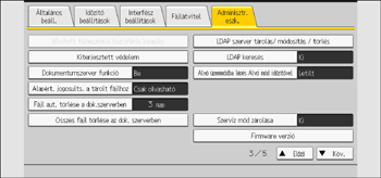 A kezelőpanel ismertetése