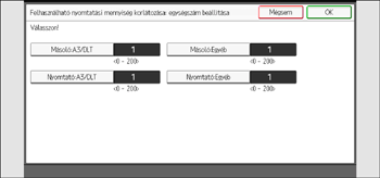 A kezelőpanel ismertetése