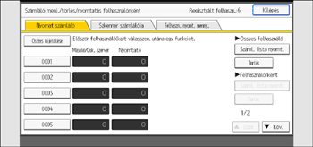 A kezelőpanel ismertetése