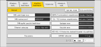 A kezelőpanel ismertetése