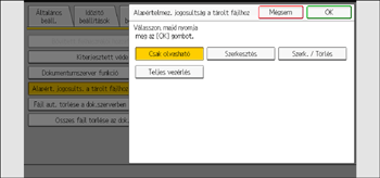 A kezelőpanel ismertetése