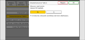 A kezelőpanel ismertetése