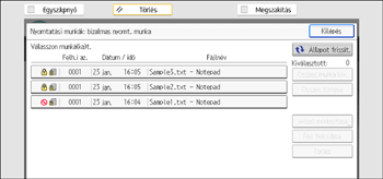 A kezelőpanel ismertetése